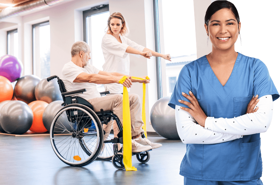physio wheelchair resistance band exercise